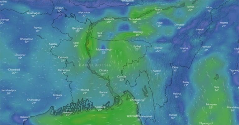 বাংলাদেশ অতিক্রম করে ভারতের আসামে প্রবেশ করেছে ঘূর্ণিঝড় সিত্রাং